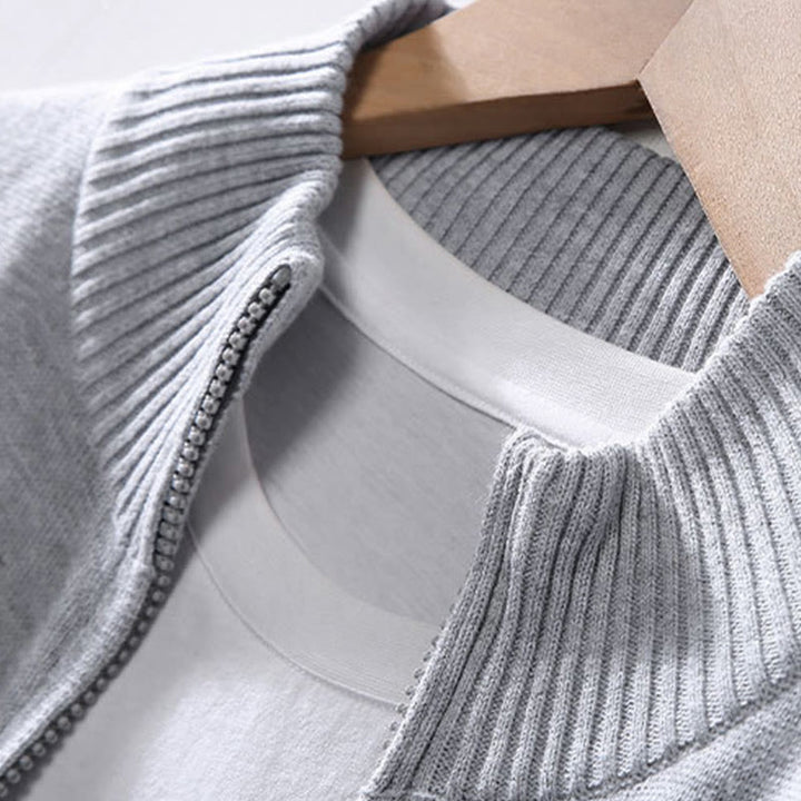 Kurtka męska z długim rękawem z bawełny z nadrukiem "Buddha Stones" z suwakiem i ściągaczem u dołu - image 2