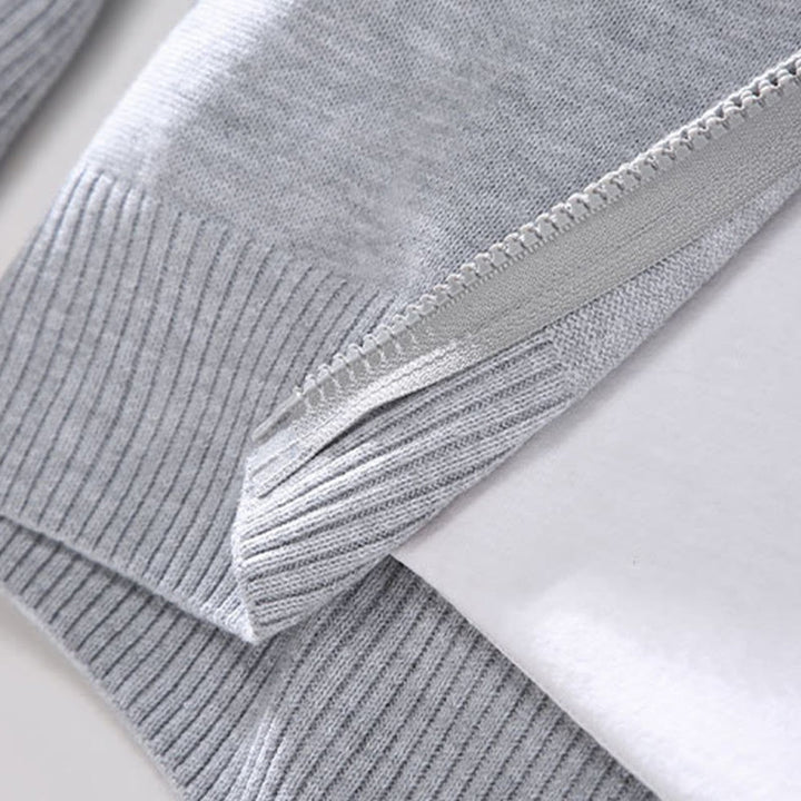 Kurtka męska z długim rękawem z bawełny z nadrukiem "Buddha Stones" z suwakiem i ściągaczem u dołu - image 7