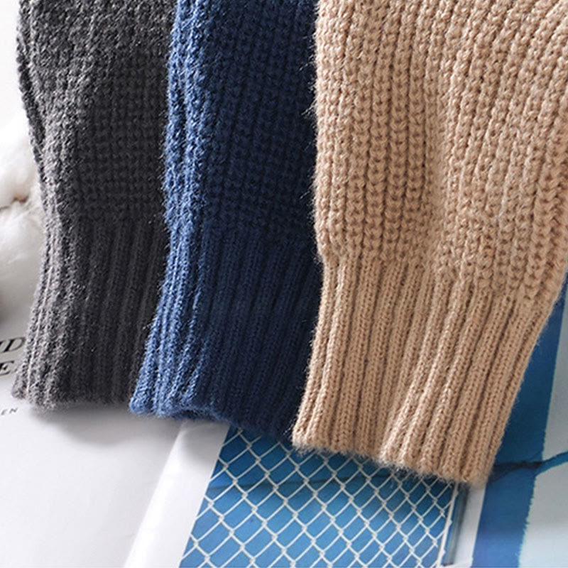 Męska kurtka z długim rękawem z bawełny Buddha Stones Winter Solid Color z zamkiem błyskawicznym i kieszeniami - image 19