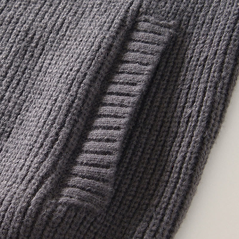 Męska kurtka z długim rękawem z bawełny Buddha Stones Winter Solid Color z zamkiem błyskawicznym i kieszeniami - image 10