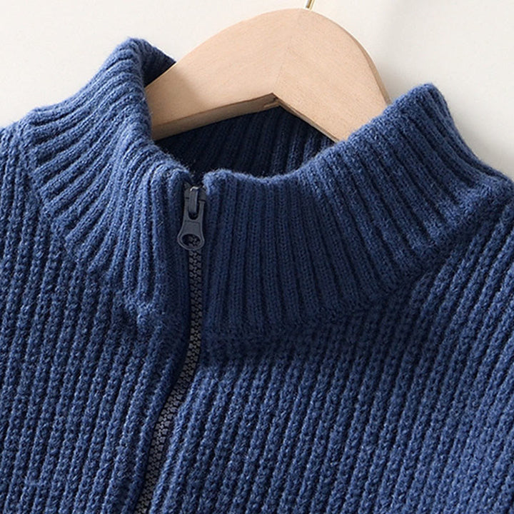 Męska kurtka z długim rękawem z bawełny Buddha Stones Winter Solid Color z zamkiem błyskawicznym i kieszeniami - image 1