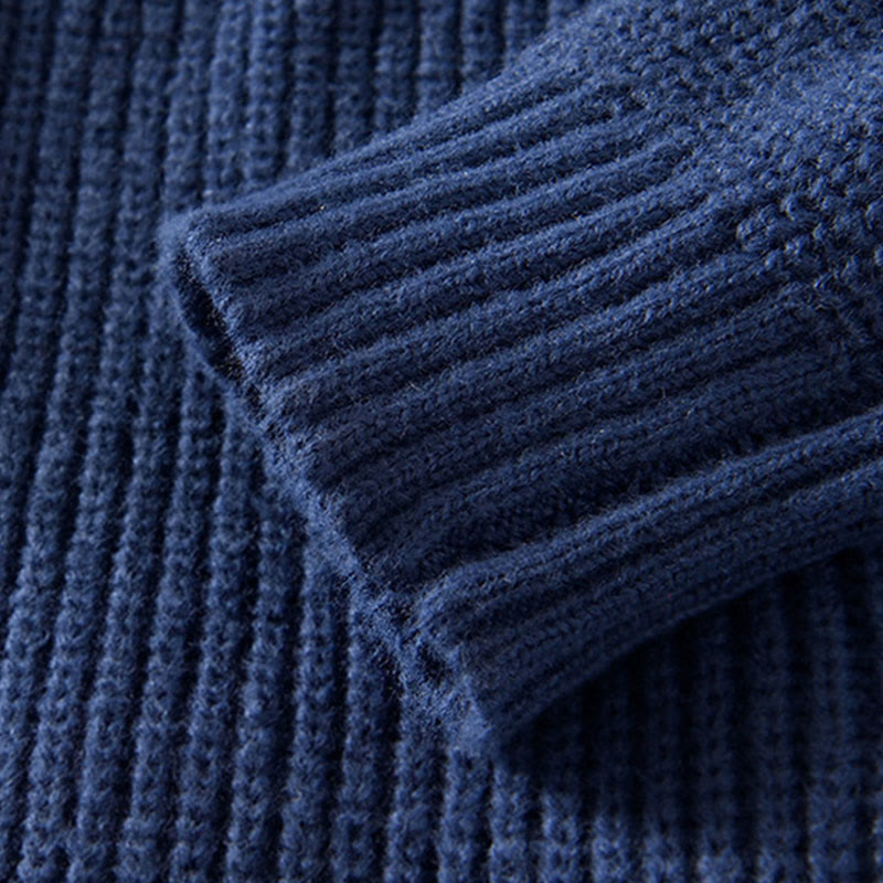 Męska kurtka z długim rękawem z bawełny Buddha Stones Winter Solid Color z zamkiem błyskawicznym i kieszeniami - image 2