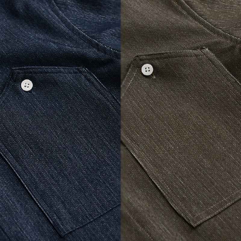 Kurtka męska z długim rękawem Buddha Stones Fall Pure Color z guzikami i klapami - image 18