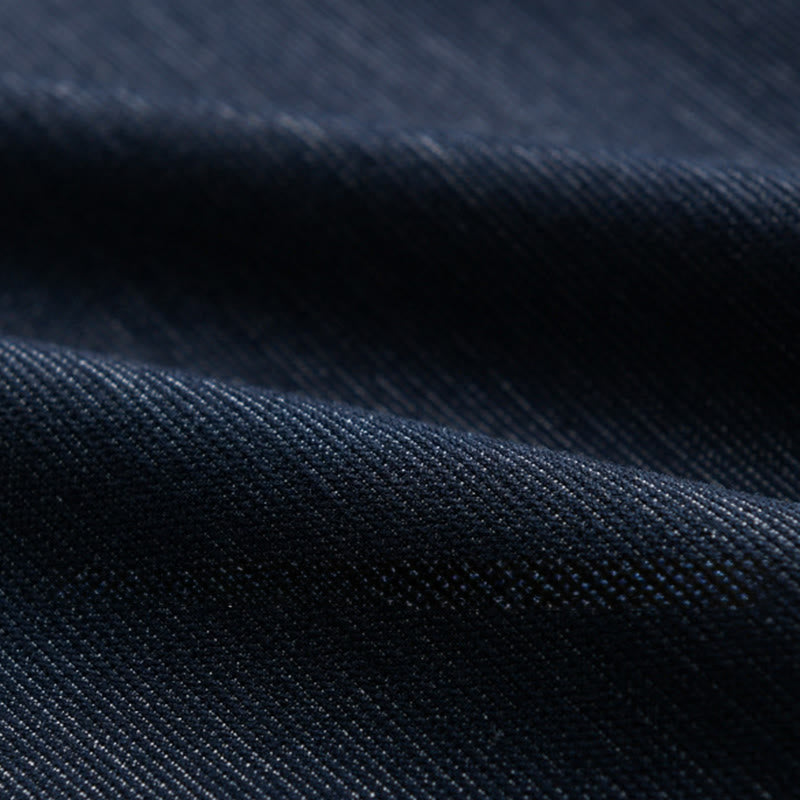 Kurtka męska z długim rękawem Buddha Stones Fall Pure Color z guzikami i klapami - image 7