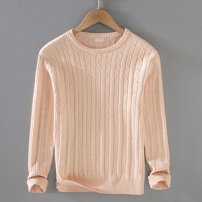 Sweter męski z okrągłym dekoltem i długim rękawem z czystej bawełny z motywem Buddha Stones - Mokasyn - US/UK/AU42， EU52 (3XL) - image 2