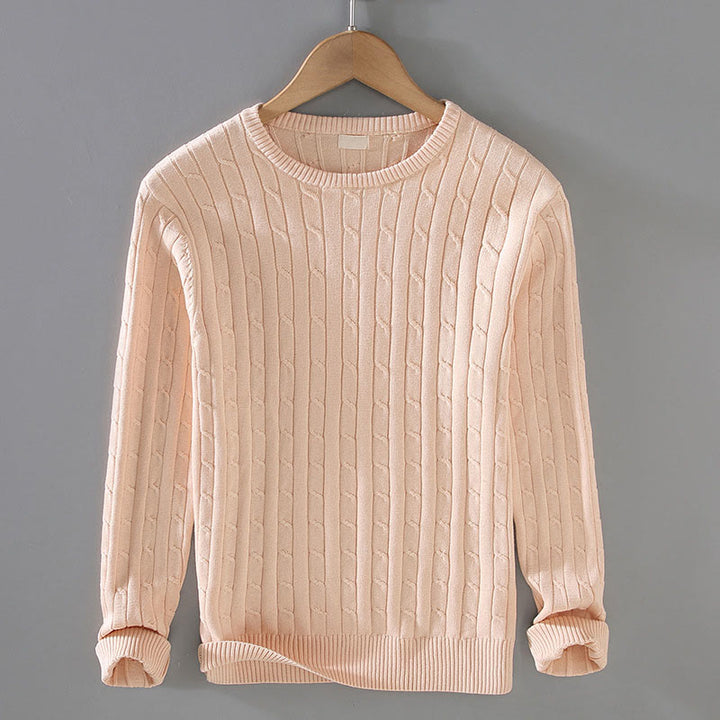 Sweter męski z okrągłym dekoltem i długim rękawem z czystej bawełny z motywem Buddha Stones - Mokasyn - US/UK/AU42， EU52 (3XL) - image 2