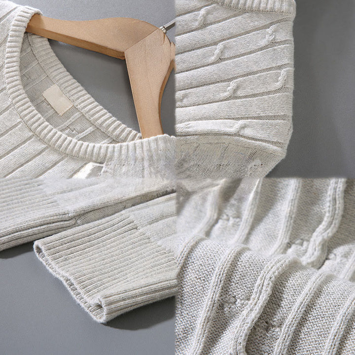 Sweter męski z okrągłym dekoltem i długim rękawem z czystej bawełny z motywem Buddha Stones - image 12