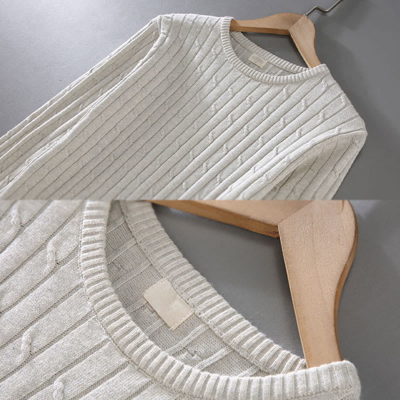 Sweter męski z okrągłym dekoltem i długim rękawem z czystej bawełny z motywem Buddha Stones - image 8