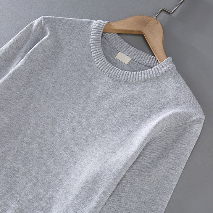 Męski sweter termiczny z okrągłym dekoltem i długim rękawem, wykonany z prążkowanej bawełny z motywem Buddha Stones - image 5