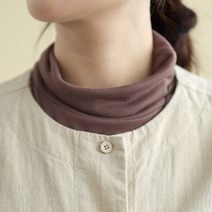 Kurtka damska z długim rękawem i okrągłym dekoltem z bawełny Buddha Stones z kieszeniami - image 6