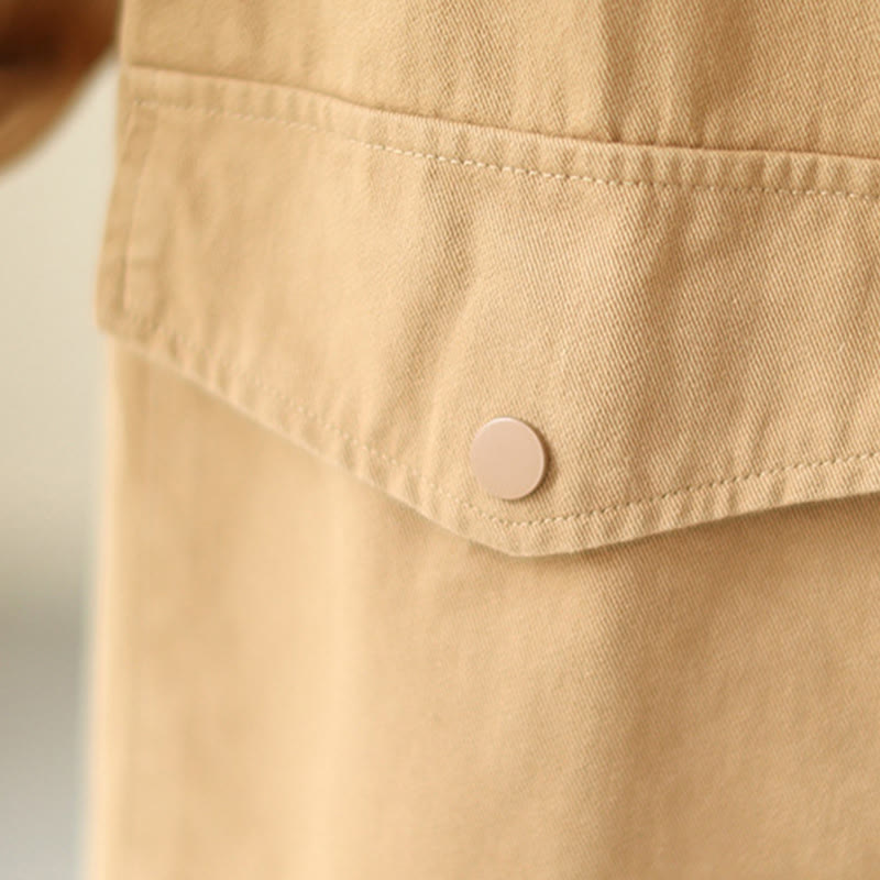 Kurtka damska z długim rękawem i kieszeniami z bawełny Buddha Stones zapinana na guziki - image 12