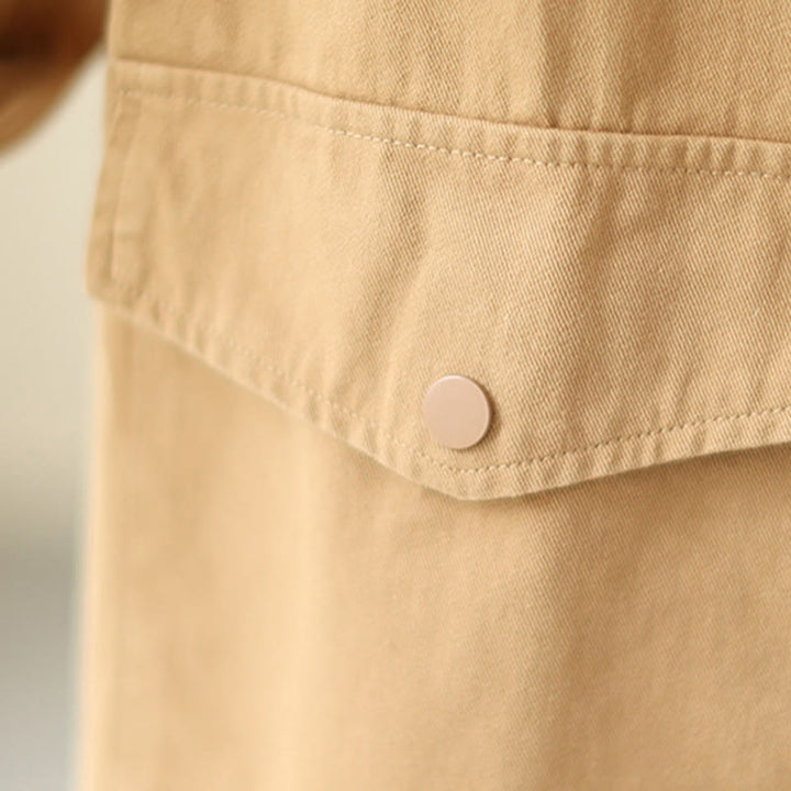 Kurtka damska z długim rękawem i kieszeniami z bawełny Buddha Stones zapinana na guziki - image 12