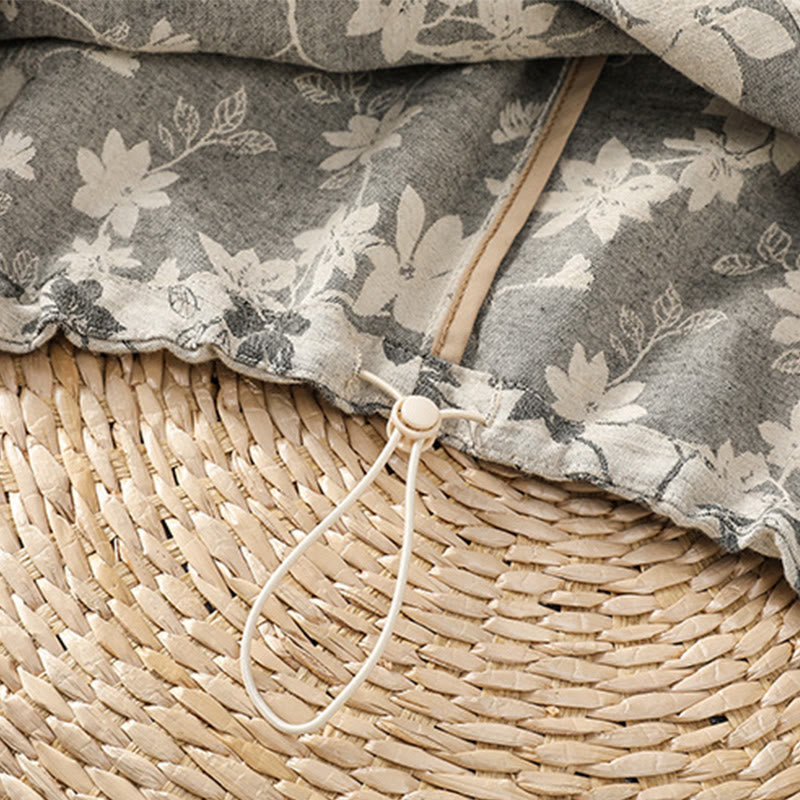 Koszula damska z długim rękawem z poliestru w swobodnym, nadrukowanym wzorem "Buddha Stones" - image 9