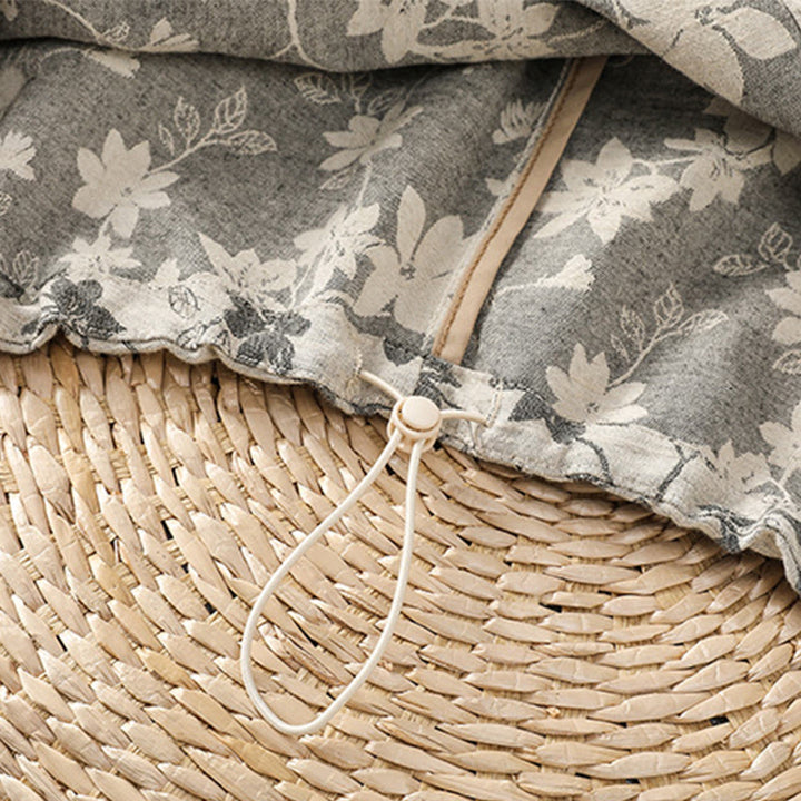 Koszula damska z długim rękawem z poliestru w swobodnym, nadrukowanym wzorem "Buddha Stones" - image 9