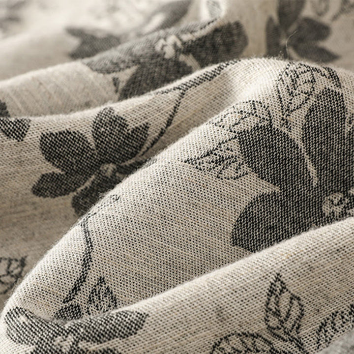 Koszula damska z długim rękawem z poliestru w swobodnym, nadrukowanym wzorem "Buddha Stones" - image 7