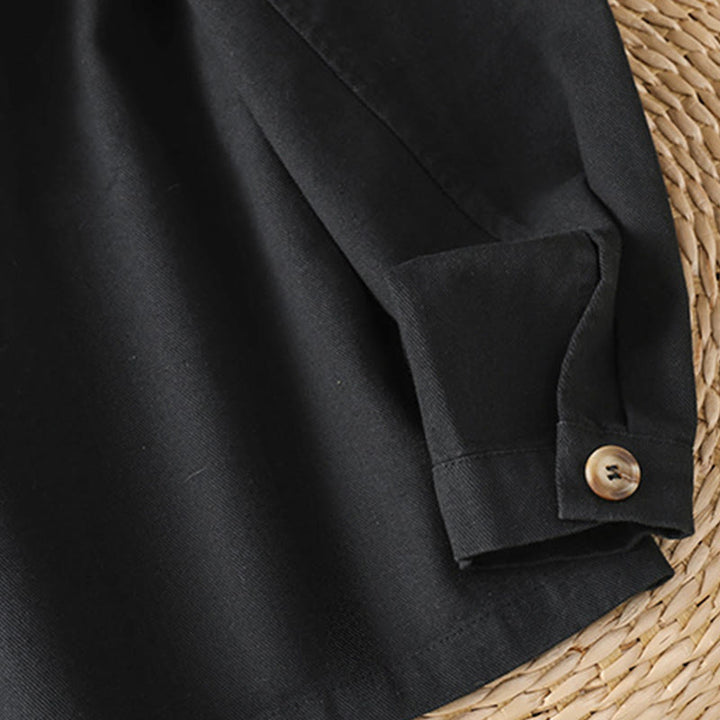 Koszula damska z długim rękawem i stójką, wykonana z bawełny i poliestru, z kieszeniami i Buddha Stones” - image 17