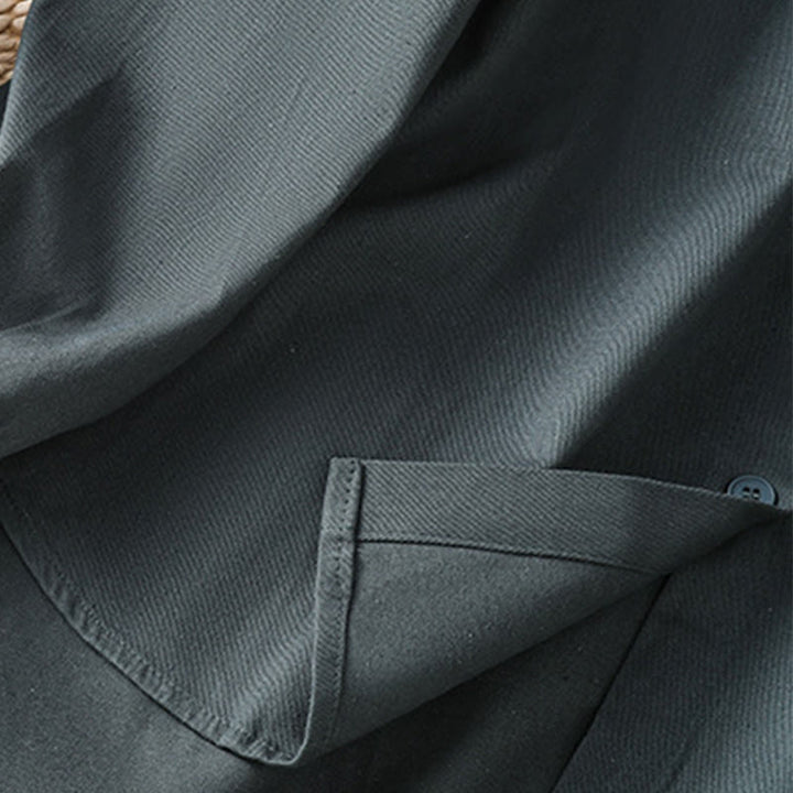 Koszula damska z długim rękawem i stójką z bawełny z motywem Buddha Stones , z kieszeniami - image 8