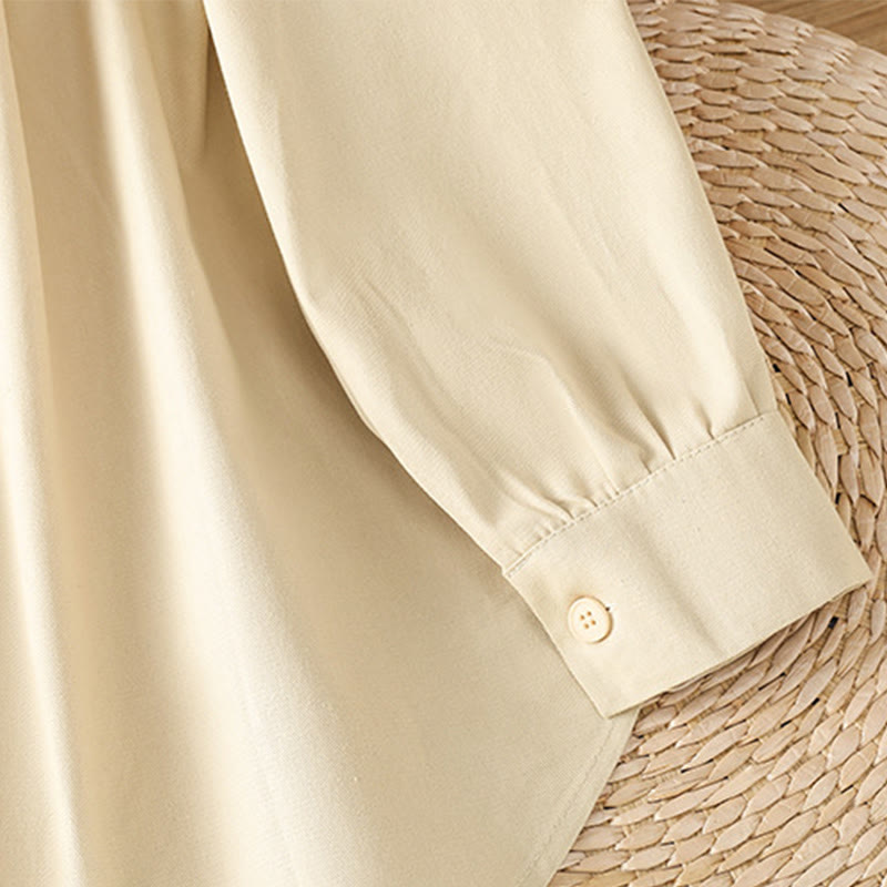 Koszula damska z długim rękawem i stójką z bawełny z motywem Buddha Stones , z kieszeniami - image 26