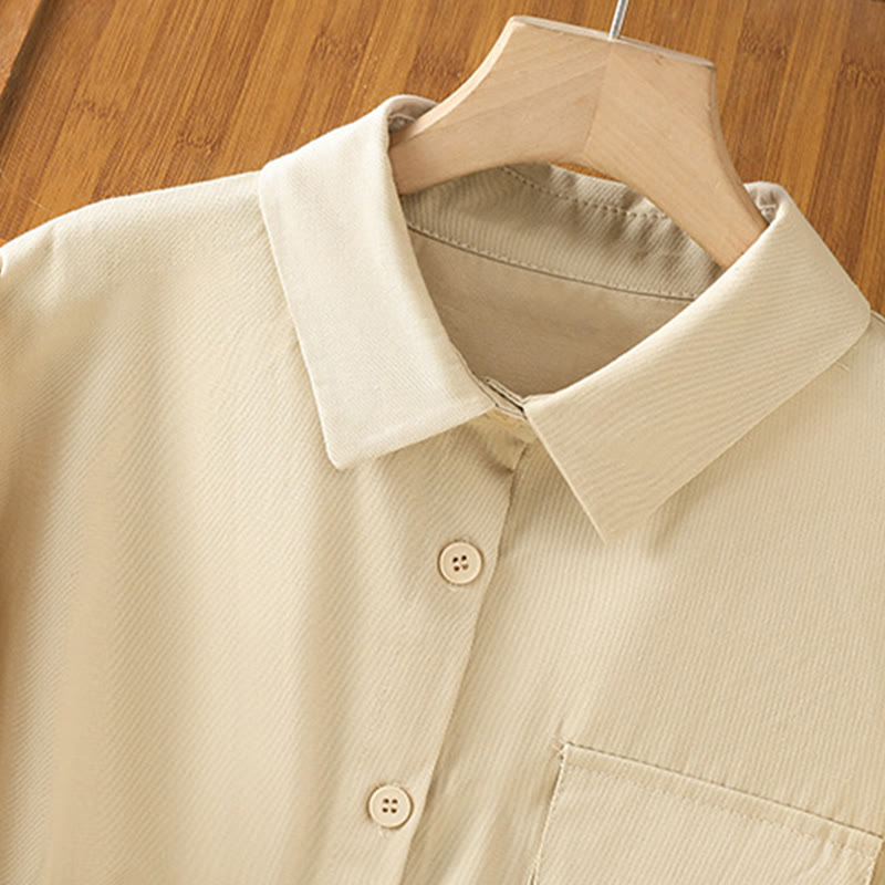 Koszula damska z długim rękawem i stójką z bawełny z motywem Buddha Stones , z kieszeniami - image 20