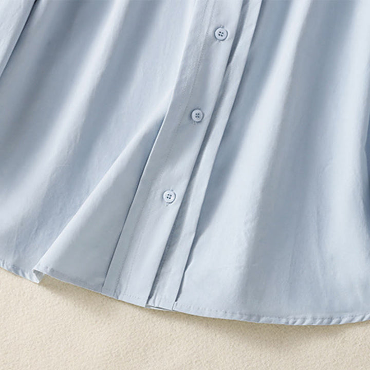 Koszula damska z długim rękawem i koronką z klapami w stylu casual z motywem Buddha Stones - image 5