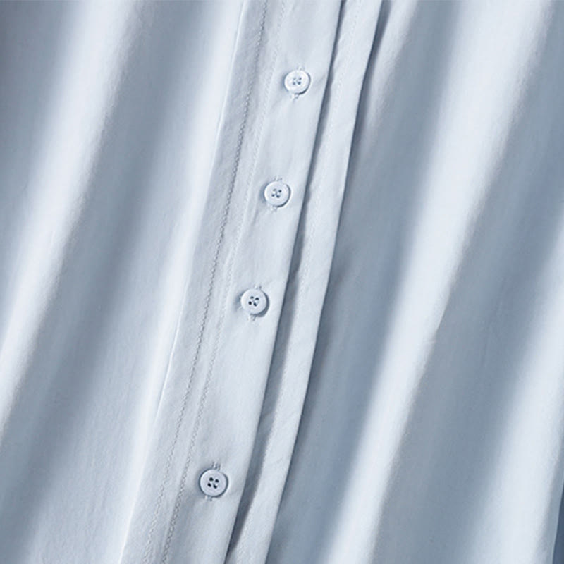 Koszula damska z długim rękawem i koronką z klapami w stylu casual z motywem Buddha Stones - image 6