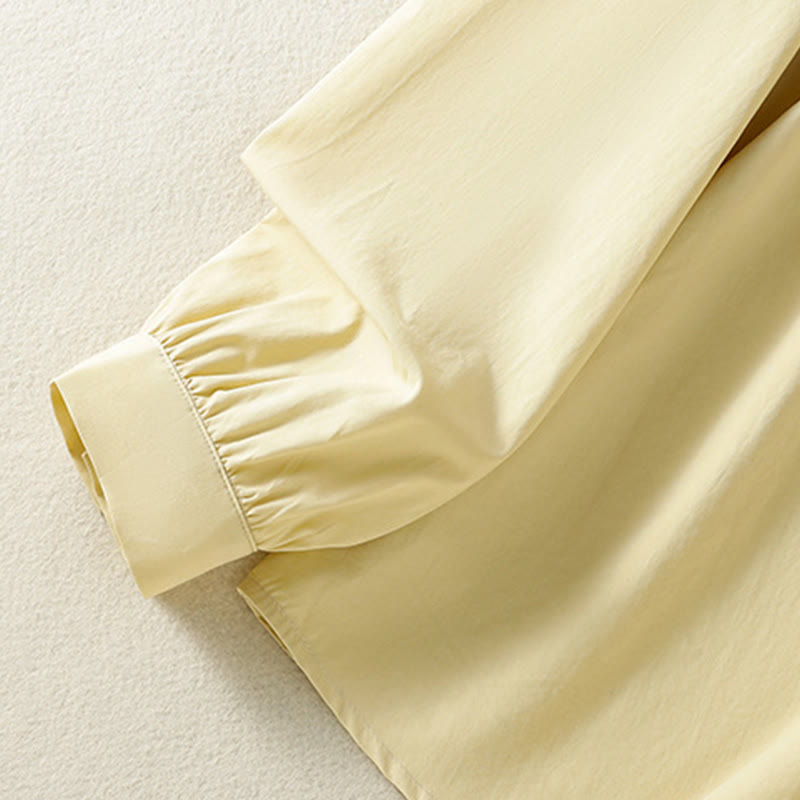 Koszula damska z długim rękawem i koronką z klapami w stylu casual z motywem Buddha Stones - image 18