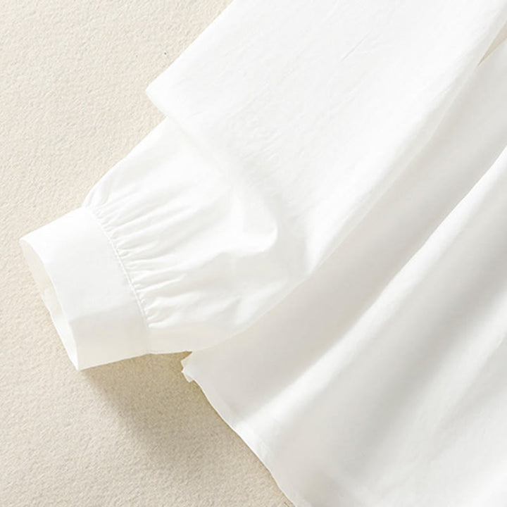 Koszula damska z długim rękawem i koronką z klapami w stylu casual z motywem Buddha Stones - image 24