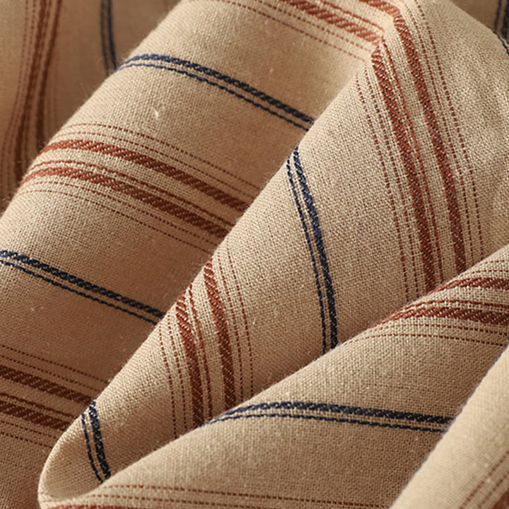 Koszula damska z długim rękawem z poliestru w paski w stylu retro z motywem Buddha Stones - image 11