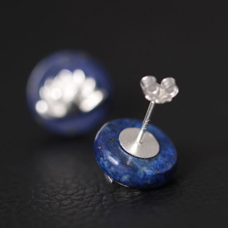 Buddha Stones z lazurytem i lapis lazuli ze srebra próby 925, wzór lotosu, oświecenie - image 2