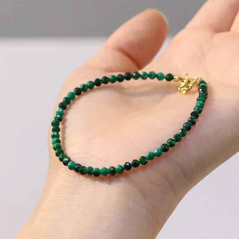 Bransoletka antystresowa z Buddha Stones 3 mm z naturalnego malachitu, ultracienkie koraliki - image 3