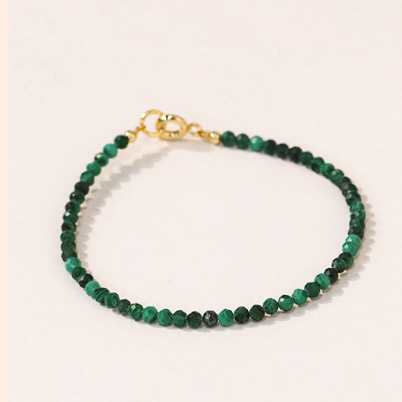 Bransoletka antystresowa z Buddha Stones 3 mm z naturalnego malachitu, ultracienkie koraliki - image 1