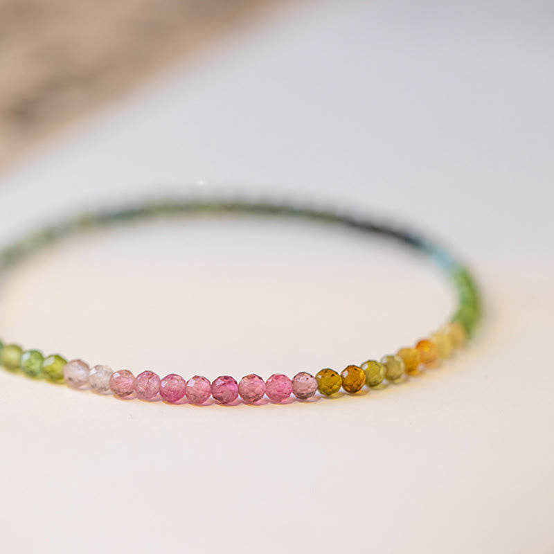 Bransoletka z ultracienkich koralików z naturalnego turmalinu o średnicy 2,5 mm z Buddha Stones - image 1
