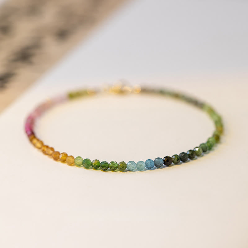 Bransoletka z ultracienkich koralików z naturalnego turmalinu o średnicy 2,5 mm z Buddha Stones - Turmalin 2,5 mm (obwód nadgarstka: 16 cm) - image 0