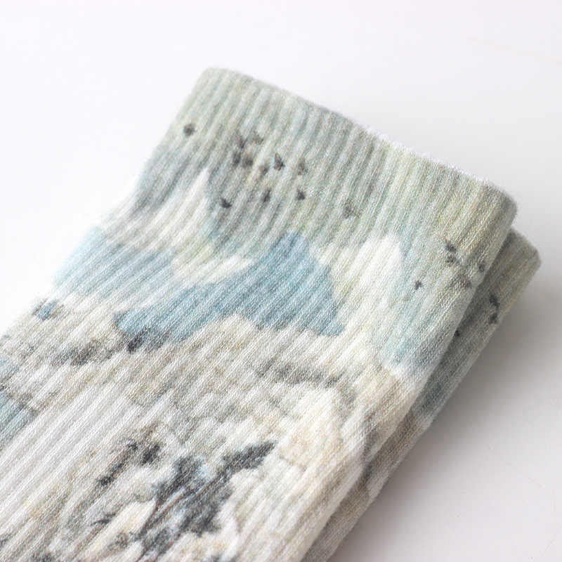 Buddha Stones, chińskie malarstwo tuszem, wzór krajobrazu, mikro skarpetki, trzy pary, męskie, damskie, unisex - image 2