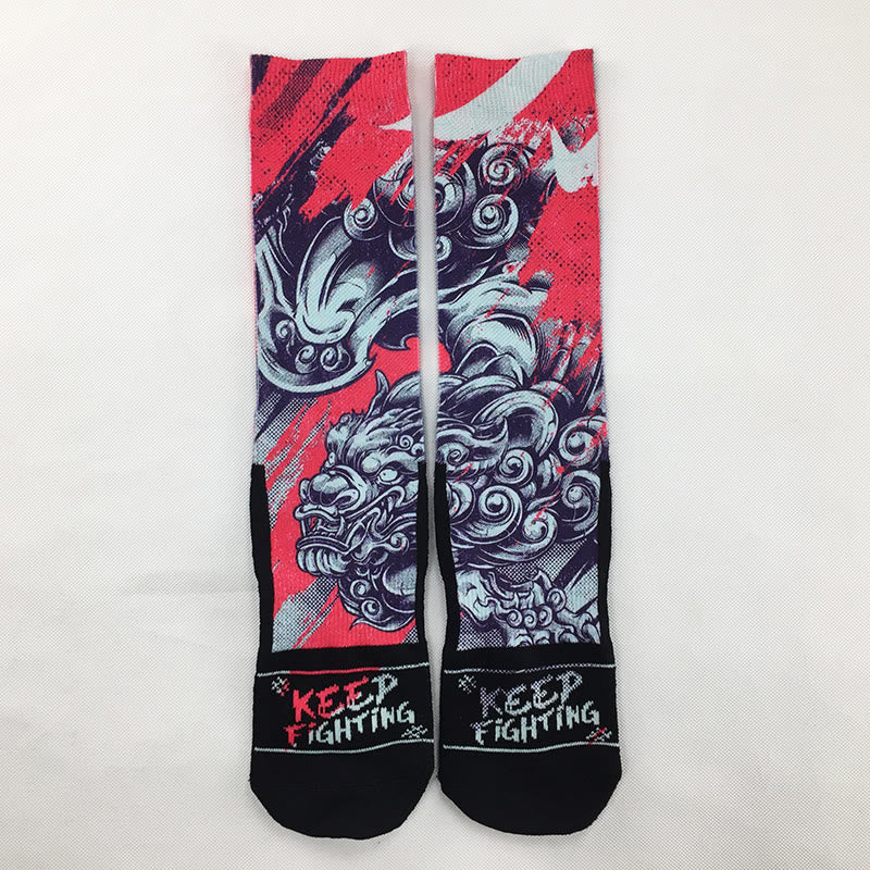 Skarpetki męskie Buddha Stones Casual PiXiu Micro Crew - Pomidor - Jeden rozmiar pasuje do większości (USA 6,5-10,5, EU 38-44, UK/AU 6-10,5, AISA 24,5-28 cm) - image 0