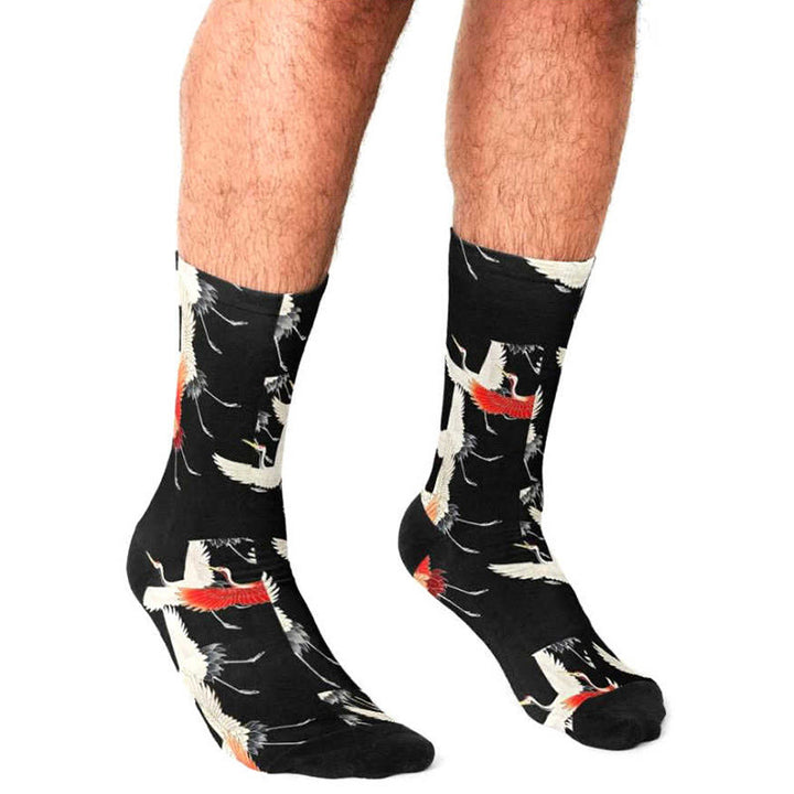 Buddha Stones Skarpetki unisex męskie, damskie, białe, czerwone, z mikro załogą, casualowe - image 3