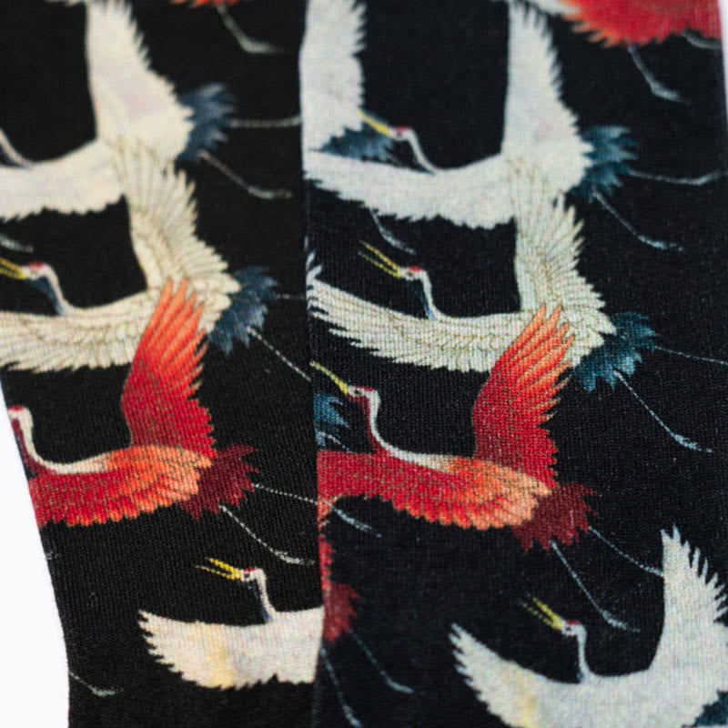 Buddha Stones Skarpetki unisex męskie, damskie, białe, czerwone, z mikro załogą, casualowe - image 5