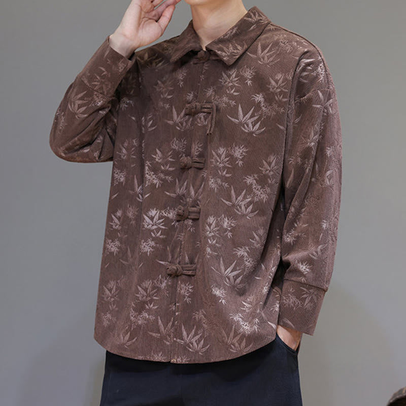 Męska bawełniana kurtka garniturowa z długim rękawem i wzorem Buddha Stones i żabą - image 33