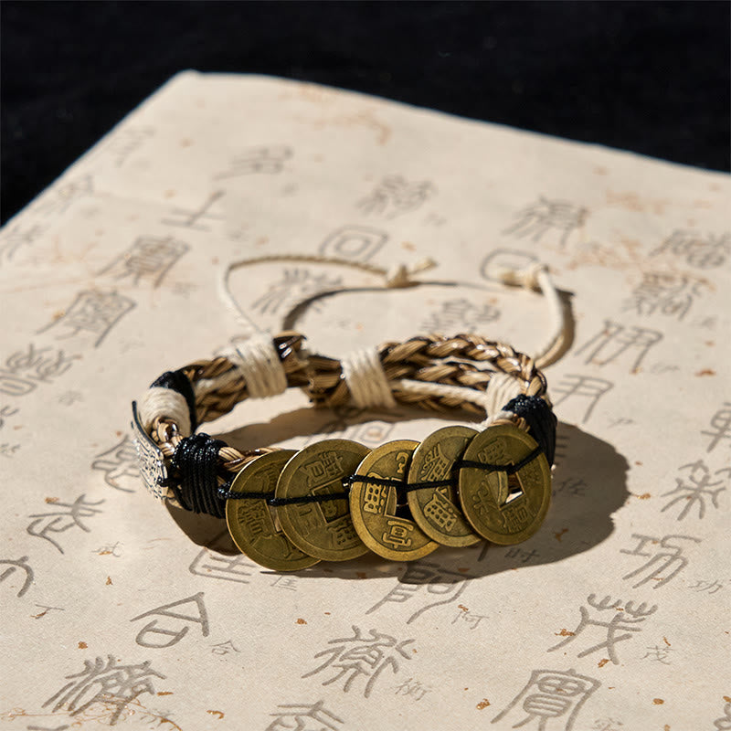 Bransoletka z amuletem i liną ochronną z kamieniami Buddha Stones cesarza  - image 1