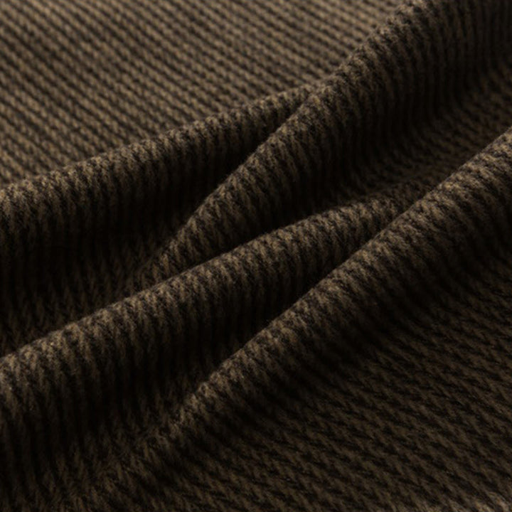 Męskie spodnie bawełniane z szerokimi nogawkami i kieszeniami, w jednolitym kolorze i ze ściągaczem, z Buddha Stones - image 24