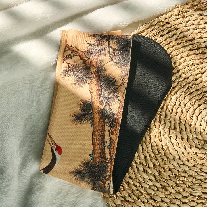 Buddha Stones, casualowe, białe, żurawie, sosny, góry, mikro, męskie, damskie, unisex, skarpetki - image 4