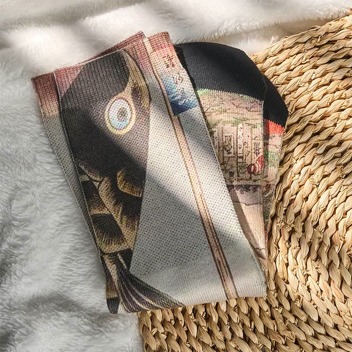 Buddha Stones Kamienie Koi Ryba Góra Fuji Micro Crew Męskie Damskie Unisex - image 4