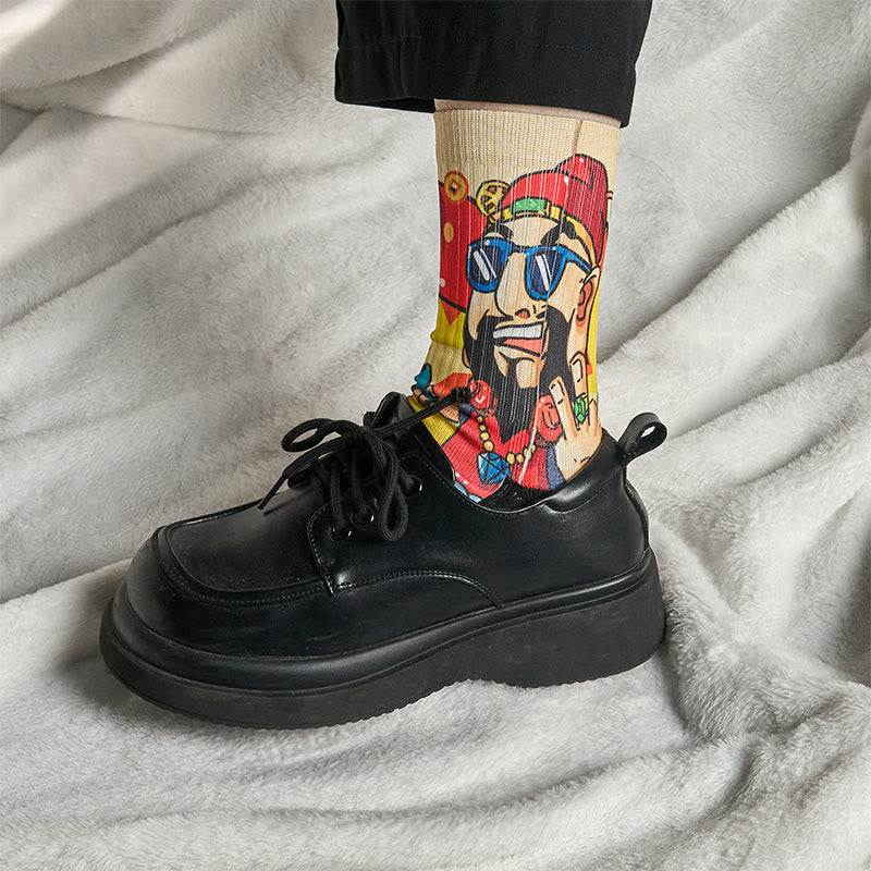 Buddha Stones, swobodny Bóg Bogactwa, czerwone koperty, sztabki, mikro skarpetki, męskie i damskie, unisex - image 5