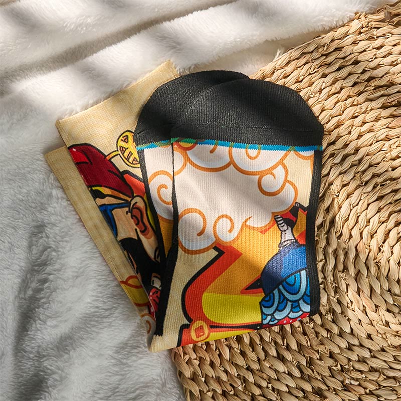 Buddha Stones, swobodny Bóg Bogactwa, czerwone koperty, sztabki, mikro skarpetki, męskie i damskie, unisex - image 3