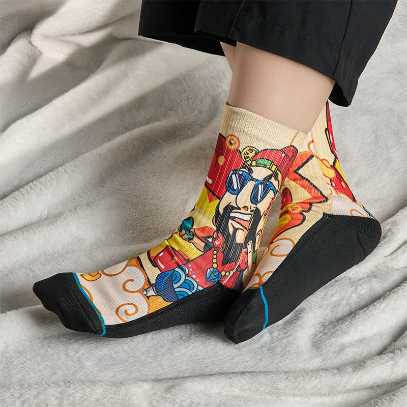 Buddha Stones, swobodny Bóg Bogactwa, czerwone koperty, sztabki, mikro skarpetki, męskie i damskie, unisex - image 4