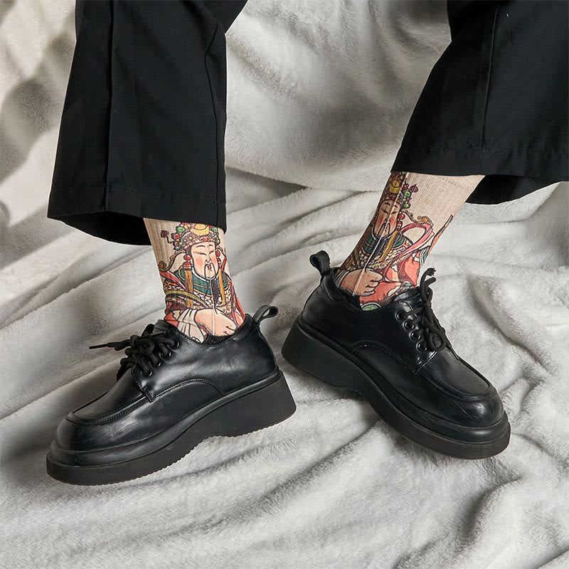 Buddha Stones, swobodny bóg bogactwa, uchwyt Ruyi, mikro skarpetki męskie i damskie unisex - image 6