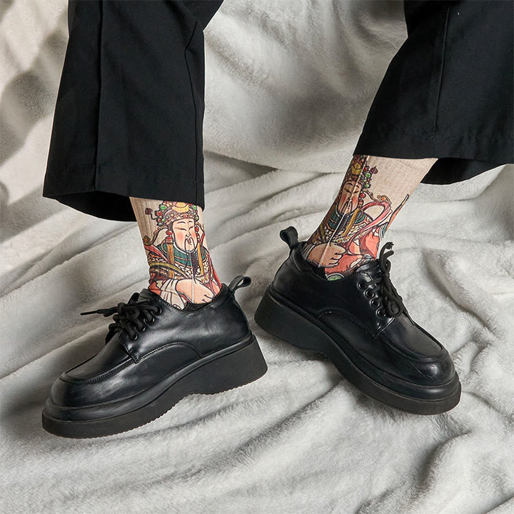 Buddha Stones, swobodny bóg bogactwa, uchwyt Ruyi, mikro skarpetki męskie i damskie unisex - image 6