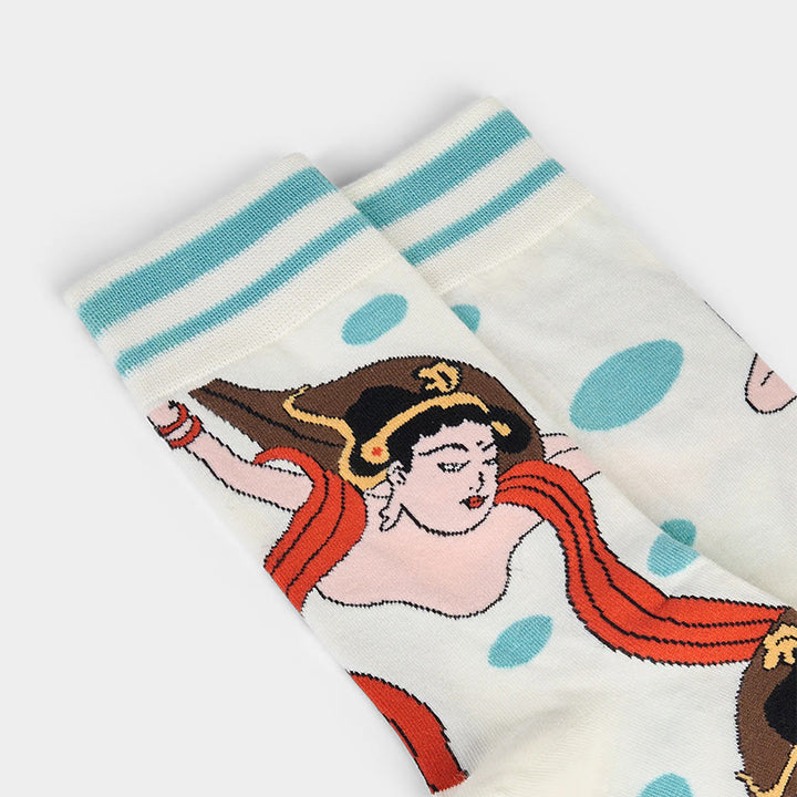 Damskie skarpetki z kolekcji Buddha Stones Casual Dunhuang Feitian Design Micro Crew - image 5