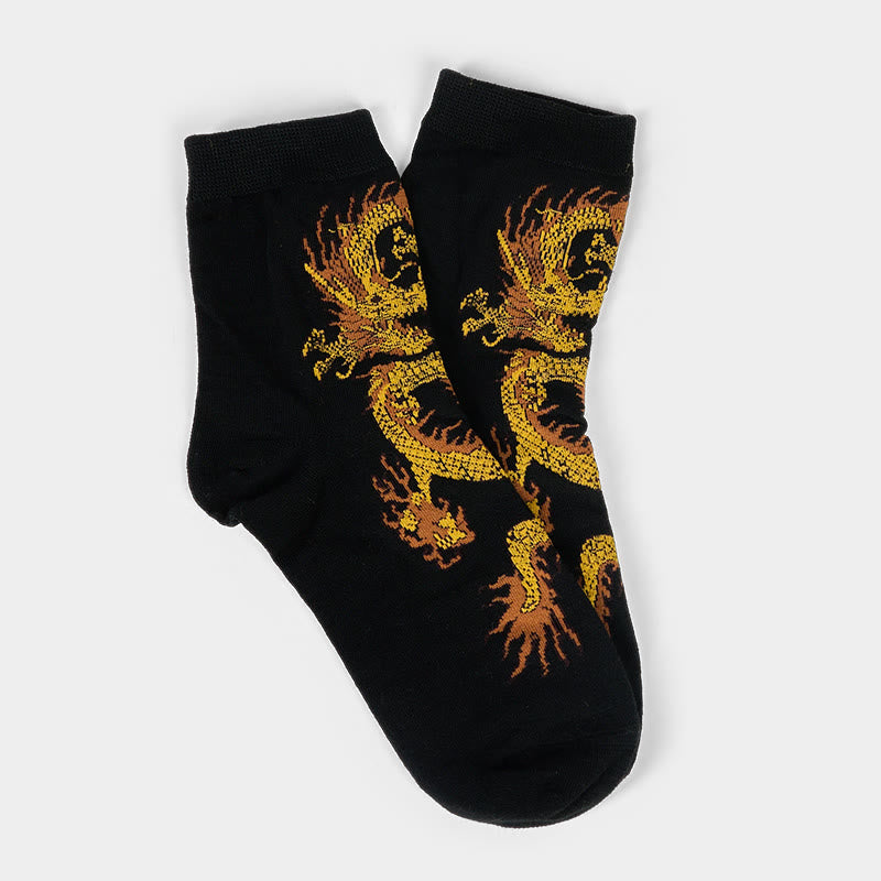 Buddha Stones Casual 5 par skarpetek damskich Golden Dragon Quarter - image 8