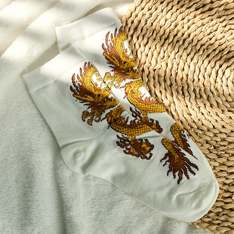 Buddha Stones Casual 5 par skarpetek damskich Golden Dragon Quarter - image 18